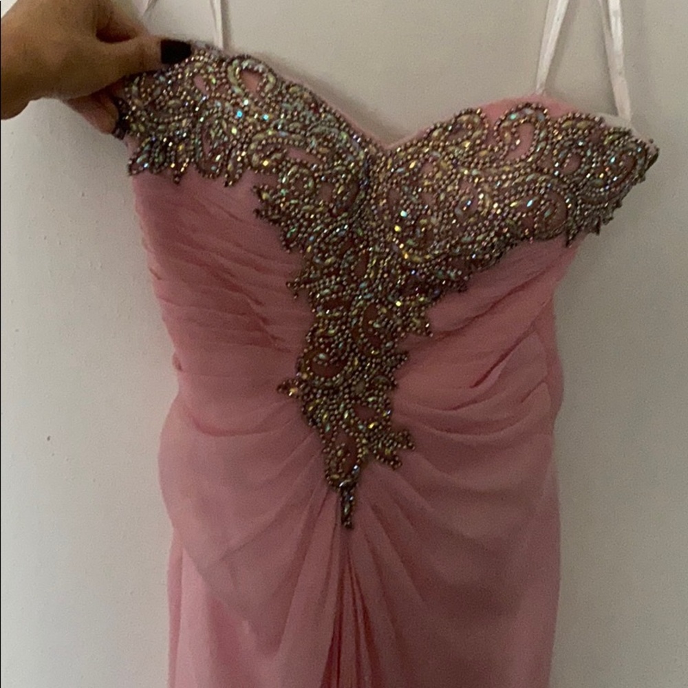La Femme Pink Prom Dress